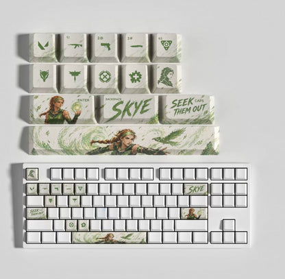 Custom mechanical keycaps Valorant Agent theme