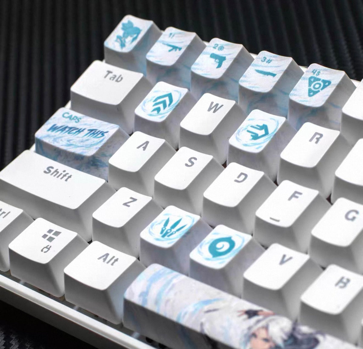 Custom mechanical keycaps Valorant Agent theme