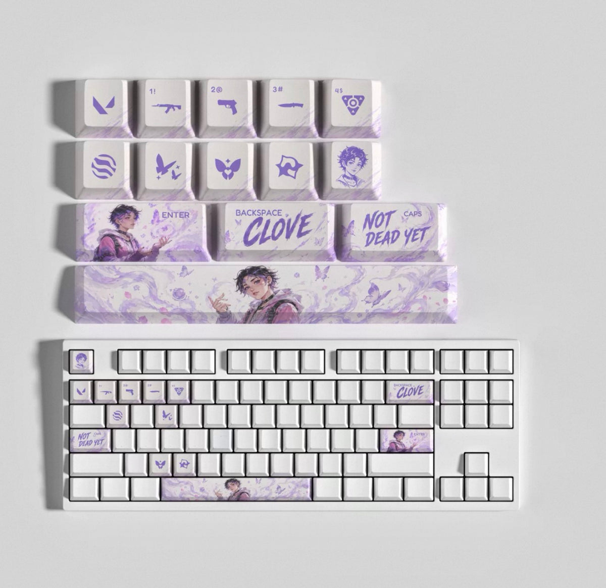 Custom mechanical keycaps Valorant Agent theme