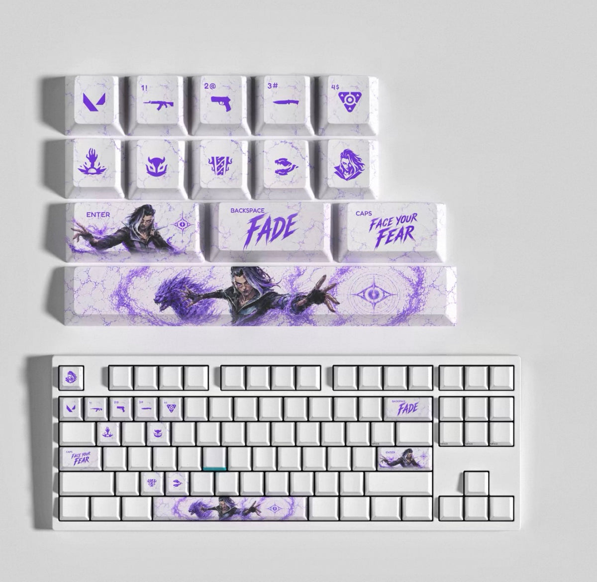 Custom mechanical keycaps Valorant Agent theme