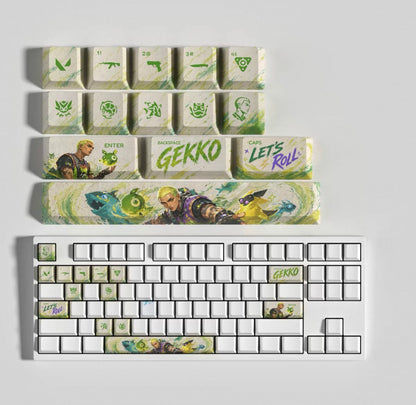 Custom mechanical keycaps Valorant Agent theme