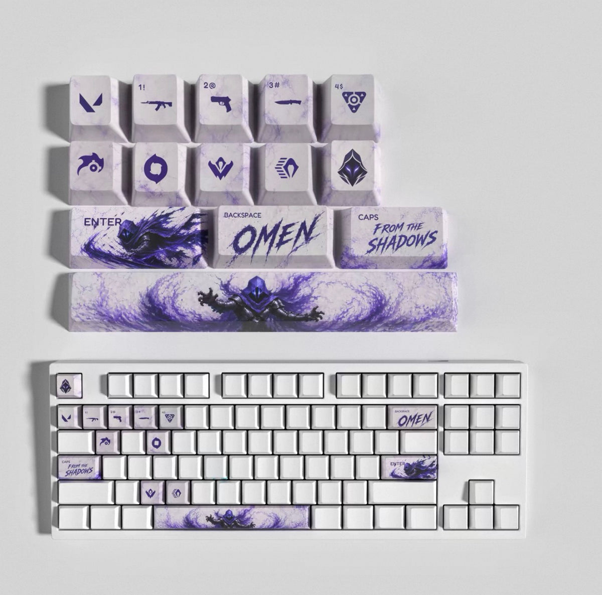 Custom mechanical keycaps Valorant Agent theme