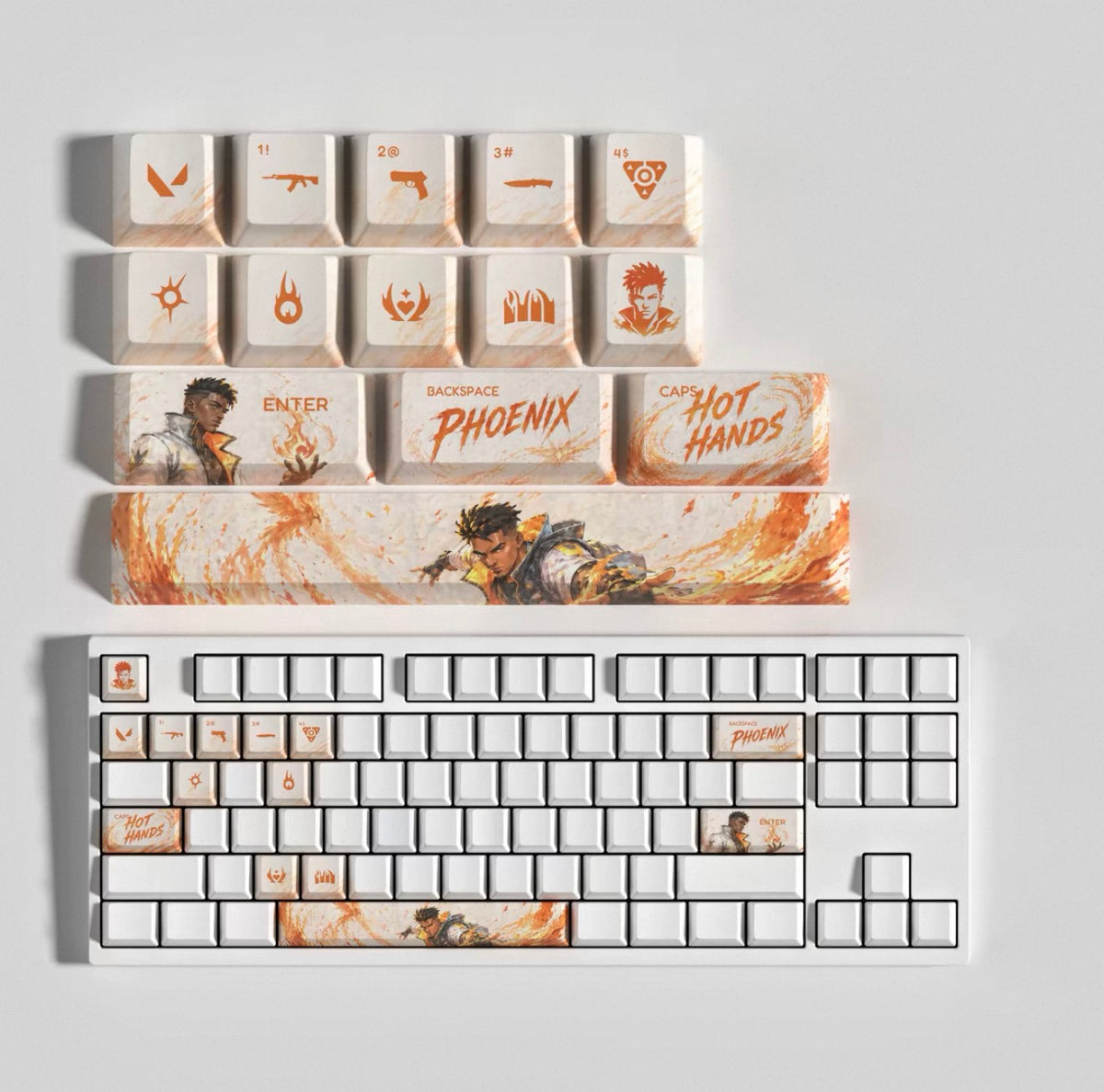 Custom mechanical keycaps Valorant Agent theme