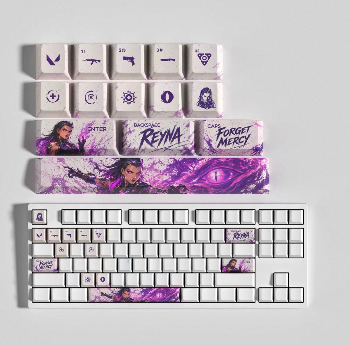 Custom mechanical keycaps Valorant Agent theme