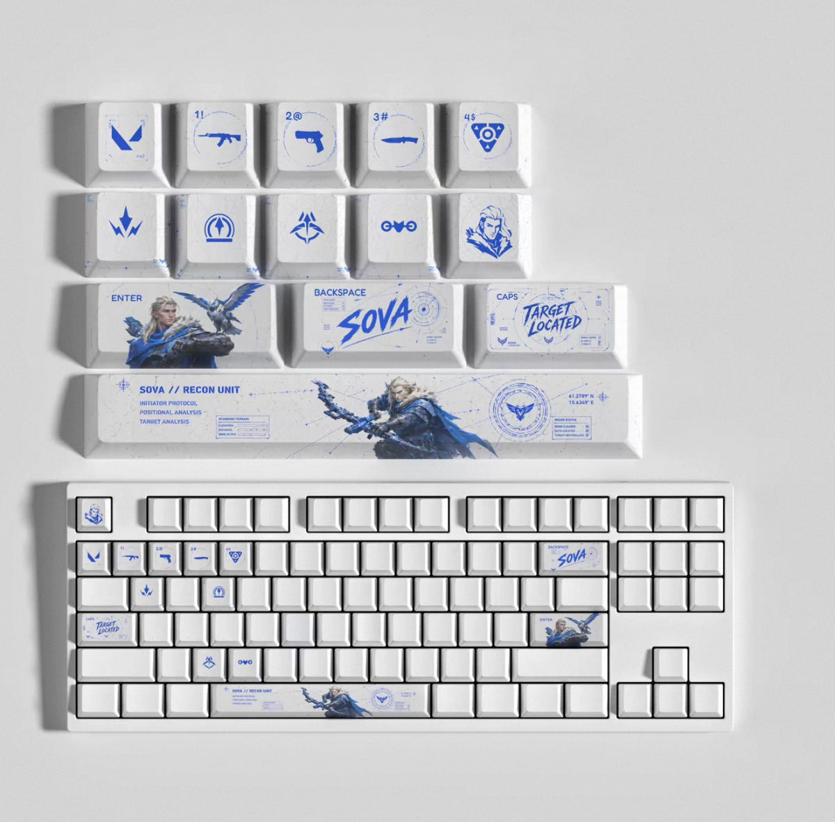 Custom mechanical keycaps Valorant Agent theme
