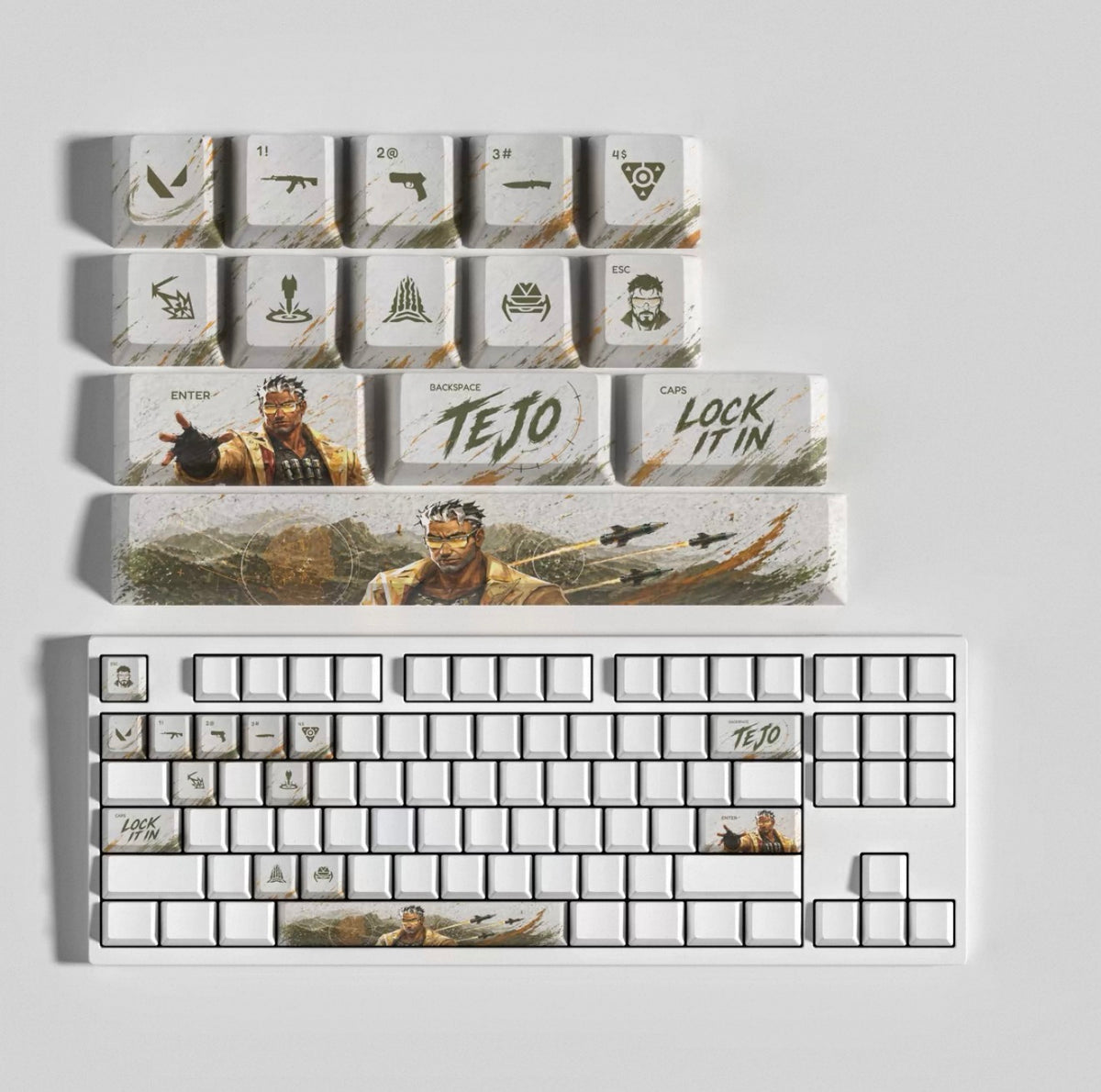 Custom mechanical keycaps Valorant Agent theme