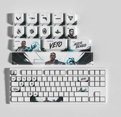 Custom mechanical keycaps Valorant Agent theme