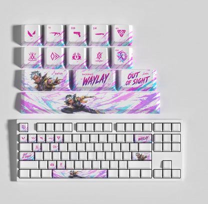 Custom mechanical keycaps Valorant Agent theme